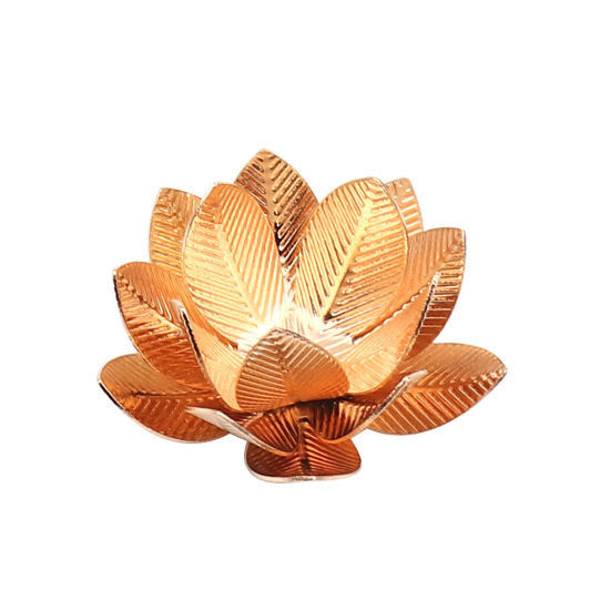 Изображение Brass Bead Cap Flower Gold Plated (Fit Beads Size: 24mm Dia.) 23mm x 23mm, 5 PCs                                                                                                                                                                              