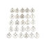 Picture of Zinc Based Alloy Charms Capital Alphabet/ Letter Antique Silver Color Mixed 15mm x 12mm, 1 Set ( 26 PCs/Set)