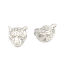 Immagine di Zinc Based Alloy Religious Spacer Beads Leopard Silver Tone About 11mm x 11mm, Hole: Approx 4.3mm, 20 PCs