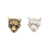 Picture of Zinc Based Alloy Religious Spacer Beads Leopard Silver Tone About 11mm x 11mm, Hole: Approx 4.3mm, 20 PCs