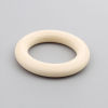 Picture of 50 PCs Natural Wood Connectors Charms Pendants Beige Circle Ring 20mm Dia.