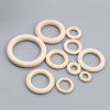Picture of 50 PCs Natural Wood Connectors Charms Pendants Beige Circle Ring 20mm Dia.