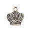 Image de Breloques en Alliage de Zinc Couronne Argent Antique 11mm x 10mm, 30 Pcs