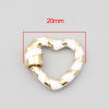 Bild von Zinklegierung Spannwirbel Halskette Armband Ringe Herz Vergoldet Zum Abschrauben 20mm x 18mm, 1 Stück