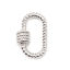 Изображение Zinc Based Alloy Oval Silver Tone Can Be Screwed Off 29mm x 18mm, 1 Piece