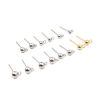Picture of Stainless Steel Ear Nuts Post Stopper Earring Findings Silver Tone Round W/ Loop 7mm x 4mm, Post/ Wire Size: (21 gauge), 10 PCs