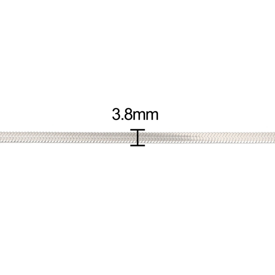 Image de Colliers en 304 Acier Inoxydable Argent Mat 50.2cm long, 1 Pièce