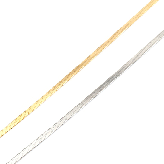 Image de Colliers en 304 Acier Inoxydable Argent Mat 50.2cm long, 1 Pièce