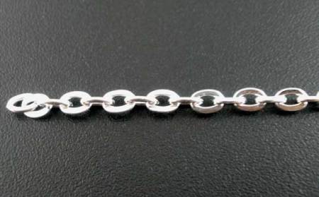 Alloy Link Cable Chain Findings Silver Plated 4x3mm(1/8"x1/8"), 5 M