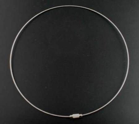 Collares Cuello Anillo con Tornillo de Cierre Alambre de Acero de Gris 46cm de longitud, 10 Unidades
