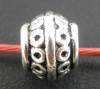 Picture of Zinc Based Alloy Spacer Beads Lantern Antique Silver Color Circle Carved About 9mm Dia., Hole:Approx 4.1mm, 50 PCs