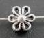 Picture of Zinc Based Alloy Spacer Beads Flower Antique Silver Color About 6mm x 4mm, Hole:Approx 1mm, 100 PCs