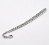 Picture of Zinc Based Alloy Bookmark Twist Antique Silver Color With Loop Carved Pattern 12.3cm, 4 PCs