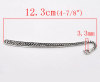 Picture of Zinc Based Alloy Bookmark Twist Antique Silver Color With Loop Carved Pattern 12.3cm, 4 PCs