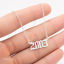 Immagine di Acciaio Inossidabile Anno Collana Tono Argento Numero Messaggio" 2003 " 45cm Lunghezza, 1 Pz