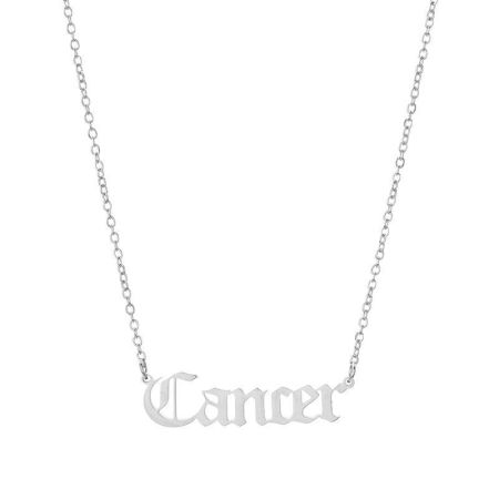 Picture of Stainless Steel Necklace Silver Tone Cancer Sign Of Zodiac Constellations Hollow 45cm(17 6/8") long, 1 Piece