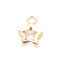 Imagen de 100 Unidades Latón Galaxia Colgantes Estrella 18K Oro Real Chapado Claro  Circón Artificial 8mm x 6mm