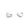 Picture of 304 Stainless Steel Charms Heart Silver Tone 7mm x 6mm, 100 PCs