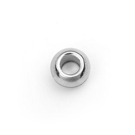 Picture of 304 Stainless Steel Beads Barrel Silver Tone Stripe 12mm x 9mm, Hole: Approx 5.8mm, 100 PCs
