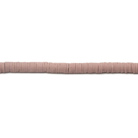 Picture of Polymer Clay Katsuki Beads Heishi Beads Disc Beads Round Khaki About 5mm Dia, Hole: Approx 1.7mm, 40.5cm(16") - 40cm(15 6/8") long, 200 Strands (Approx 330 - 350 PCs/Strand)