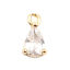 Imagen de 100 Unidades Respetuoso del Medio Ambiente Latón Colgantes 18K Oro Real Chapado Gota Transparente Rhinestone 9mm x 5mm