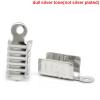 Picture of Necklace/ Cord Crimp End Caps W/Loop Silver Tone 12x5mm,500PCs