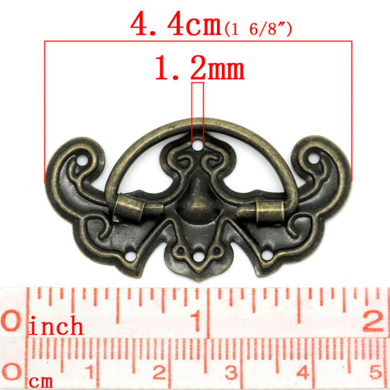 Image de Fermoirs de valise en Alliage de fer Forme Irrégulier Bronze antique 2.8cm x 4.4cm, 30 Pièces