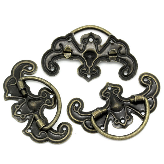 Image de Fermoirs de valise en Alliage de fer Forme Irrégulier Bronze antique 2.8cm x 4.4cm, 30 Pièces