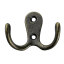 Image de Patère Porte Manteau Robe Chapeau en Alliage de Zinc Irrégulier Bronze Antique 5.5cm x 4.1cm, 5 Pcs