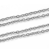 Picture of Iron Based Alloy Open Link Cable Chain Findings Silver Tone 3x2.5mm(1/8"x1/8"), 5 M