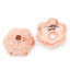 Изображение Цинковый Сплав Шапочки Для Бусин Цветы Розово-золотой для 23мм бусины 12мм x 11мм, 200 ШТ