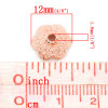 Picture of Zinc Based Alloy Beads Caps Flower Rose Gold (Fits 23mm Beads) 12mm x 11mm, 200 PCs
