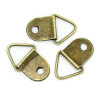 Picture of Iron Based Alloy D-Ring Picture Frame Hangers Triangle Antique Bronze 21mm x 13mm( 7/8"x 4/8"), 200 PCs