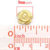 Bild von Muschel Perlen (Halbgebohrt) Blumen Gelb 9mm x 9mm,Loch: ca. 1mm 4 Stück