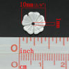 Picture of Shell Beads Flower White 10mm x 10mm,Hole:Approx 1mm,5PCs