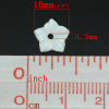 Picture of Shell Beads Flower White 10mm x 10mm,Hole:Approx 1.3mm,5PCs