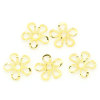 Picture of Brass Filigree Beads Caps Flower Gold Plated Hollow (Fits 16mm Beads) 9mm( 3/8") x 9mm( 3/8"), 200 PCs                                                                                                                                                        