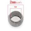Picture of Brass Crimp Beads Cover Round Gunmetal 2mm x 1.2mm, Hole: Approx 1mm, 250 PCs                                                                                                                                                                                 