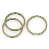Picture of Brass Closed Soldered Jump Rings Findings Round Antique Bronze 12mm Dia., 100 PCs                                                                                                                                                                             