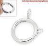 Picture of Brass Bolt Spring Ring Clasps Round Silver Tone 16mm( 5/8") x 14mm( 4/8"), 50 PCs                                                                                                                                                                             