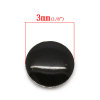 Image de Stickers d'Ongles en Aluminium Rivet Rond Noir 3mm x 3mm, 1000 Pcs