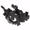 Picture of (Grade D) Howlite Imitated Black Turquoise Loose Beads Cross About 3.7cm(1 4/8") x 3.1cm(1 2/8"), Hole: Approx 1.2mm, 40.4cm(15 7/8") long, 1 Strand (Approx 11 PCs/Strand)