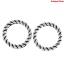 Picture of 1000 PCs 8mm Dia., 1.1mm(17 gauge) Zinc Based Alloy Closed Soldered Jump Rings Findings For Jewelry Making Antique Silver Color Round Stripe