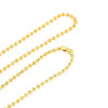 Bild von Zinklegierung Halsketten Vergoldet Kugelkette 80cm lang, Kettengröße: 2mm D., 12 Stück