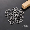 Picture of 1.2mm 304 Stainless Steel Open Jump Rings Findings Round Silver Tone 7mm Dia., 500 PCs