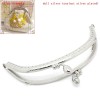 Picture of Iron Based Alloy Kiss Clasp Lock Purse Frame Arch Silver Tone Dot 13x7.5cm(5 1/8" x3"), Open Size: 14x13cm(5 4/8" x5 1/8"), 3 PCs