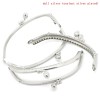 Picture of Iron Based Alloy Kiss Clasp Lock Purse Frame Arch Silver Tone Dot 13x7.5cm(5 1/8" x3"), Open Size: 14x13cm(5 4/8" x5 1/8"), 3 PCs