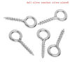 Picture of Screw Eyes Bails Top Drilled Findings Silver Tone 12mm x 5mm,1000PCs