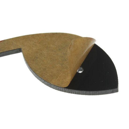 Bild von Acryl Schmuck Display Ohrringständer Blätter Schwarz 8.4cmx6.6cm 10.3cmx6.6cm 12.3cmx6.6cm 2 Sets (3 Stück/Set)