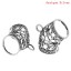 Imagen de Fianza bufanda Aleación del Metal Del Zinc de Trapecio,Plata Antigua,Corazón 4.3cm x 3.7cm, 5 Unidades 